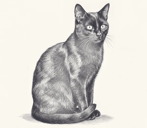 Finished drawing: The Black Cat