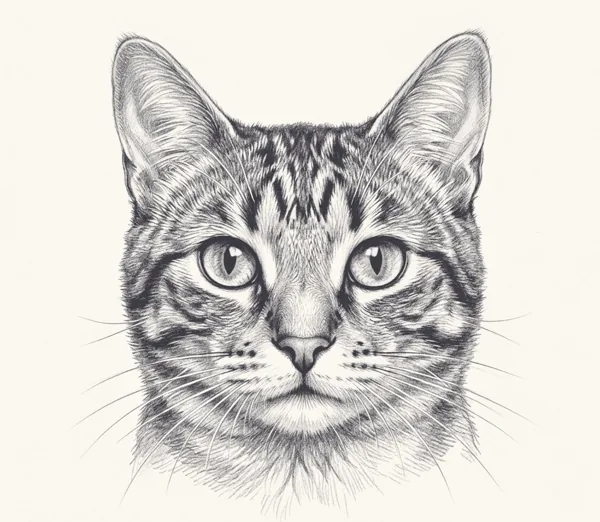 Finished drawing: The Cat Face