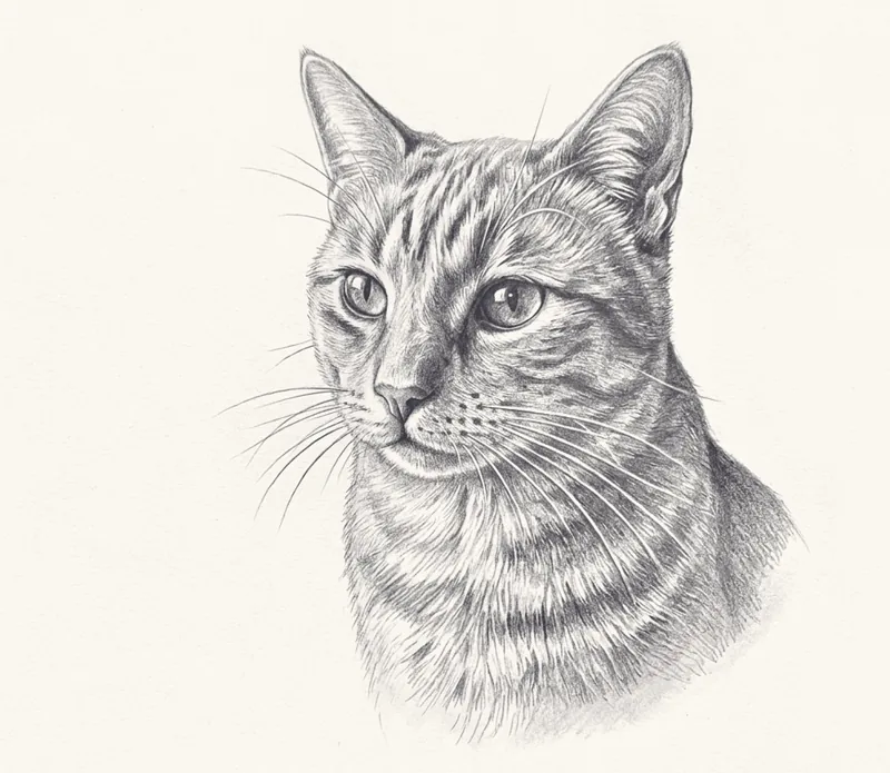 Pencil portrait drawn from that photo
