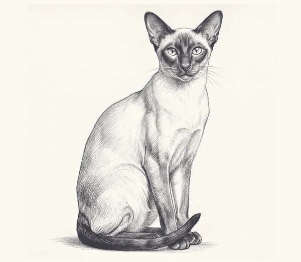 Finished drawing: Siamese