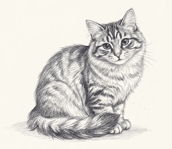 Finished drawing: The Sitting Tabby